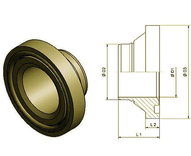 Drawing of flare flange type o-ring groove Drawing of flare flange type o-ring groove