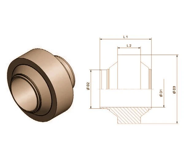 Drawing of flare flange one insert cone Drawing of flare flange one insert cone