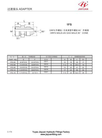 ORFS JIS Tube Adapter